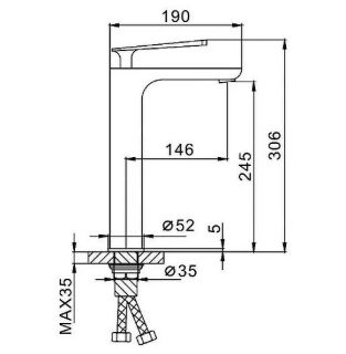 Смеситель для раковины Frap F1052-57 черный